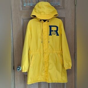 Ralph Lauren rugby Jacket parka medium yellow knee length warm up vintage